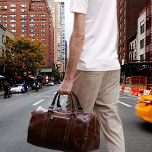 Fait à la main Lady Vintage Sport voyage Gym sac de sport en cuir de buffle pleine fleur personnalisé PU fermeture à glissière sport élégant - Product Image 6