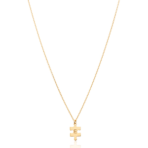 Collar con Colgante de Diseño de Pieza de Rompecabezas para Mujer, Forma Minimalista, Joyería Turca Hecha a Mano al por Mayor, Plata de Ley 925 - Product Image 4