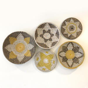 Art mural en herbe de mer de luxe, ornement en fibre de paille pour la décoration intérieure, pièce d'exposition en herbe de mer naturelle - Product Image 4