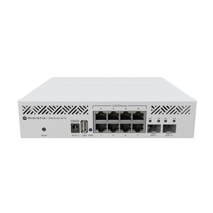 สวิตช์ MikroTik CRS310-8G+2S+IN, 8 พอร์ต RJ45 2.5Gb/s, 2 พอร์ต SFP+, RouterOS L5, แบบตั้งโต๊ะ - Product Image 1
