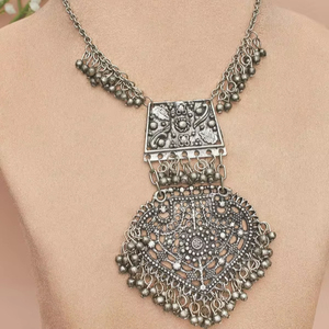 Collar oxidado Mahua de alta calidad del proveedor indio directo Diseño geométrico más vendido para bodas - Product Image 1