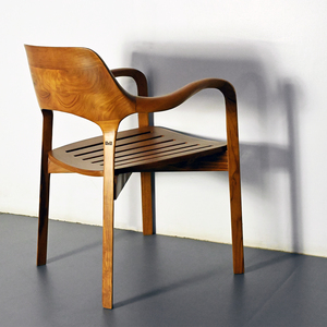 Fauteuil en teck de style moderne Chaise de salle à manger naturelle et paisible d'Indonésie pour la maison et le restaurant Meubles de salle à manger - Product Image 6