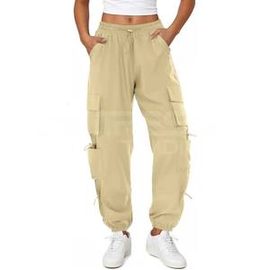 Femmes hiver toile Cargo Joggers haute qualité conception personnalisable élastique extérieur Streetwear pantalons de survêtement - Product Image 3