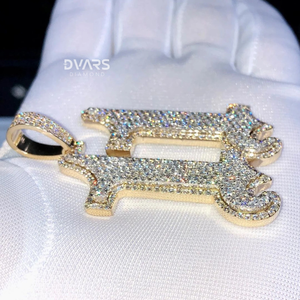 จี้เพชรโมอิสซาไนต์ VVS1 แบบคลาสสิก ชุบทอง เงินแท้ 925  งานสั่งทำ  ของขวัญวันเกิด  สำหรับทุกเพศ - Product Image 2