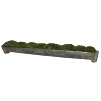 Long Vase rustique en métal d'aluminium fabriqué à la main décoration de mariage intérieure et extérieure avec plateau en mousse de canal Pot de fleur fait main de table