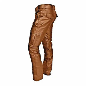 กางเกงกีฬาหนังผู้ชายกางเกงลำลองขายาวใส่สบาย - Product Image 3