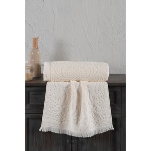 Serviette de toilette Varol Jacaranda 100% coton jacquard à motif damassé, douce et compressée, 50x90cm, pour la maison, la cuisine, l'hôtel, la plage, idéale comme cadeau - Product Image 4