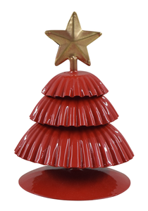 Haute qualité nouveau Design or et rouge LED-Lit décoration d'arbre de Noël dessus de table blanc pour une utilisation festive - Product Image 6