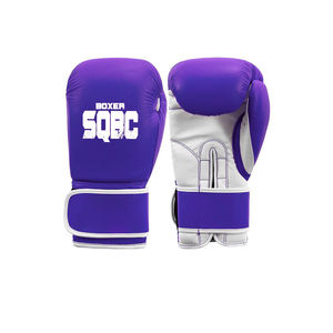 Guantes de boxeo de cuero mate azul Logotipo personalizado Diseño de alta calidad Guantes de boxeo sin dedos transpirables - Product Image 6