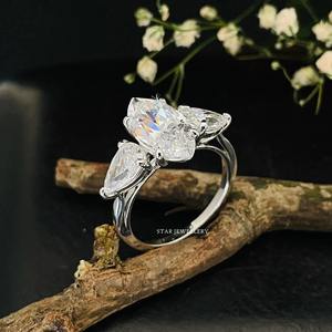 14K แข็งทอง2.00 CT Marquise Moissanite เพชรแหวนหมั้นเพชร, Marquise CUT Moissanite Diamond missanite Diamond RING - Product Image 4