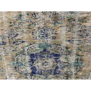 Vintage Turkish Area Rug 4.4x9 ft, <b>Brown</b> <b>Wool</b> Rug - Product Image 5