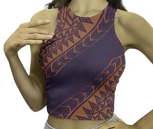 2025 nueva moda de manga corta Crop Top mujeres baile Crop Top algodón Mujer moda Casual camiseta sin mangas - Product Image 3