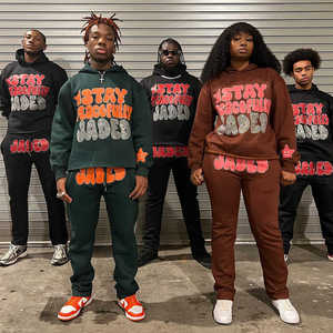 Nouveau design surdimensionné survêtement pour hommes-décontracté Streetwear t prix de gros sweat ensemble survêtement unisexe respirant - Product Image 3