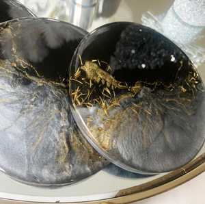 Hot Sell <b>Cheap</b> Price Rose Quartz Resin Agate Coaster <b>Candle</b> Pad for Home Decor Very Low Price - Product Image 3