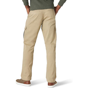 <b>Men's</b> Practical Stylish Cotton Canvas <b>Cargo</b> Pants Custom Logo Printed Casual Workout Jogging <b>Trousers</b> with Flat Front Style - Product Image 6