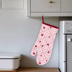 Meilleurs gants de four en coton résistants à la chaleur, gants de micro-ondes en coton avec couleurs personnalisées et design imprimé - Product Image 4
