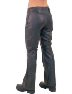 Pantalon en cuir pour homme, cuir véritable, coupe ajustée élégante, style motard, vêtement tendance, durable, doux, extensible, de haute qualité, respirant - Product Image 2