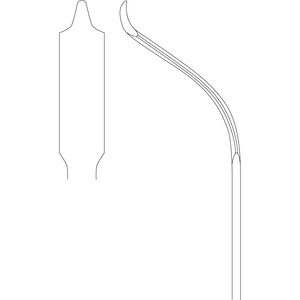Retractor Hohmann de 16" x 22 mm, extremo corto y redondeado de 120 grados, un solo orificio, instrumento quirúrgico manual de acero - Product Image 2