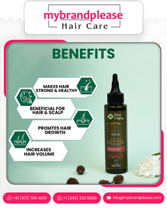 Herbal Eclipta Alba Bhringraj Hair Oil 110ml para cabello grueso y brillante con opción de etiqueta privada de Neem y Amla - Product Image 3