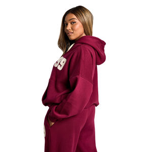 Sweat à capuche léger pour femme avec fermeture éclair sur le devant, logo personnalisé, 100% coton, avec poches, manches longues, séchage rapide, respirant - Product Image 3