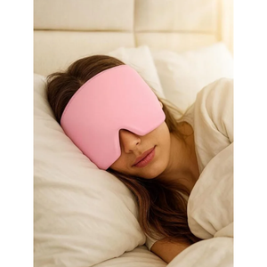<b>Pink</b> Migraine Relief Cap Hot and Cold Compress Head <b>Wrap</b> - Product Image 3