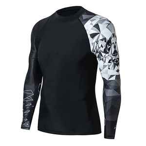 Rash Guard Poliéster Transpirable Sublimación Impreso Alta calidad Diseño personalizado Rashguard Men Rash Guard - Product Image 1