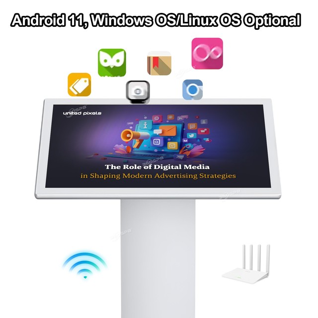 23.8/32/43 Inch K-Design Touchscreen Kiosk Android 11 Interactive Digital Signage 1080P HD Display with CMS for Retail Business