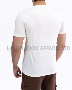 Camiseta Personalizada Lisa para Hombre, Corte Regular, 100% Algodón, Estilo Casual Urbano, Cuello Redondo, Impresión de Logotipo Personalizado, Transpirable - Product Image 6