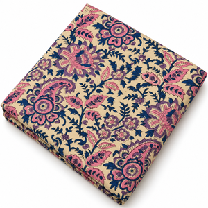 Tela Floral 100% Algodón con Estampado a Mano para Ropa de Cama, Fundas de Edredón y Diseños Personalizados - Product Image 1