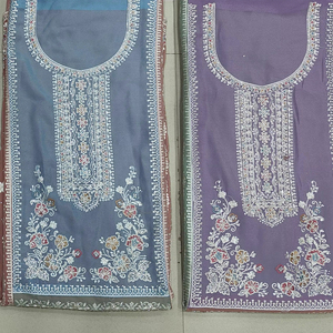 Elegant Star Georgette Shalwar Kameez Winter Suit pour adultes Zarkan Stones Sequence French Bottom Dupatta Indian Pakistani - Product Image 1