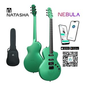 Guitarra Eléctrica NEBULA Verde Menta Modelo 0982052 de 6 Cuerdas con Pastillas H-H-H y Acabado Pintado - Product Image 2