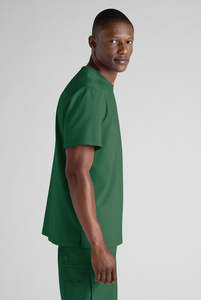 <b>Men</b> Short Sleeve Scrub Set with Multi Pocket <b>Cargo</b> <b>Pants</b> <b>Green</b> Color - Product Image 4