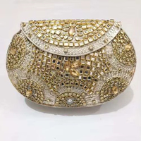 Sac à main de mariée de haute qualité, nouveau design, mosaïque Kundan, avec pierres, pour femmes, fabriqué à la main.