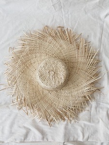 Chapeaux en jonc de mer feuille de palmier du Vietnam chapeau de paille naturel unisexe pour hommes dames garçons et filles personnalisation accepter avec des prix bon marché - Product Image 5