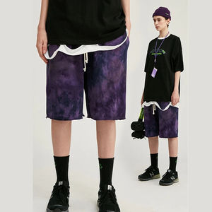 Pantalones Cortos Deportivos Holgados de Felpa Francesa 100% Algodón de 450 GSM Personalizados 2026, Pantalones Cortos Deportivos de Felpa Francesa con Tie-Dye para Hombre - Product Image 4