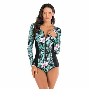 Venta al por mayor Sublimación Trajes de baño para damas Cremallera Estilo Manga larga Niñas Bikini Trajes de baño para niñas - Product Image 3