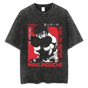 T-shirts streetwear pour hommes de haute qualité 100% coton, lavage à l'acide, avec options personnalisables, tissu écologique - Product Image 2