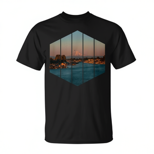 T-shirt Mt Hood Sunset From Willamette River Portland - Product Image 2