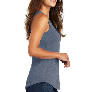 Camiseta sin mangas transpirable gimnasio para mujer con logotipo personalizado Azul Real - Product Image 6