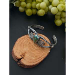 Bracelet manchette tendance en turquoise de la montagne de Sonora et argent sterling Kindale Billah - Product Image 3