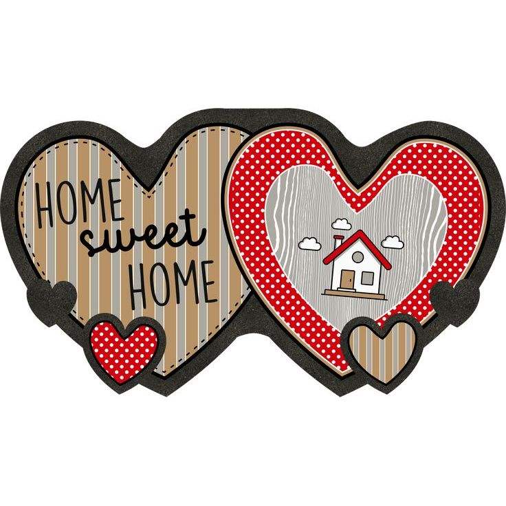 Recycled rubber and flocked design