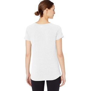 Camisetas de fibra de bambú de algodón transpirable con estampado deportivo y de calle de diseñador personalizado XL para mujer, gasa de estilo informal para el verano - Product Image 5