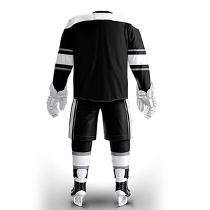 Tenues de hockey sur glace respirantes en maille unisexe fabriquées au Pakistan, tailles plus, vêtements de sport, personnalisation OEM, nom d'équipe, polyester, sublimation - Product Image 3