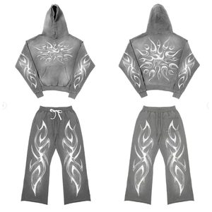 Survêtements pour hommes dtg dtf imprimé survêtement de gym respirant coupe ajustée deux pièces tenue de jogging décontracté athlétique polyester 2025 - Product Image 4