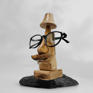 Soporte de Madera para Gafas con Diseño de Bigote, para Exhibición y Almacenamiento de Lentes - Product Image 2
