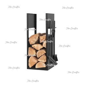 Iron Black Color Firewood <b>Log</b> Rack With Exclusive Quality Folding <b>Log</b> Holder <b>For</b> <b>Fire</b> <b>Pits</b> Accessories - Product Image 6
