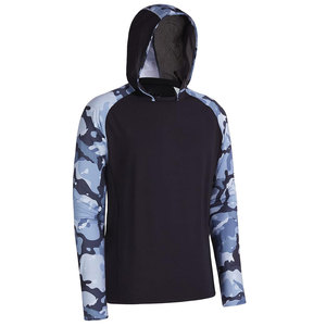 Sweat à capuche de pêche pour hommes confortable et respirant à bas prix Impression par sublimation personnalisée Sweat à capuche de pêche à séchage rapide pour hommes - Product Image 2