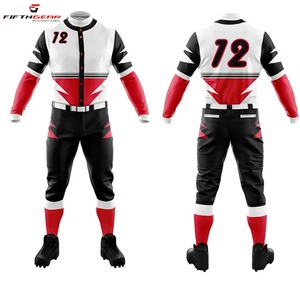 Ensembles de maillots de softball et de baseball personnalisés pour jeunes, tricotés en double maille, broderie vierge, taille plus, vente en gros par sublimation - Product Image 4
