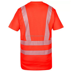 T-shirts de sécurité routière 2025, t-shirt de chantier de haute qualité, manches courtes, bandes réfléchissantes 3M, t-shirts de travail haute visibilité pour hommes - Product Image 4