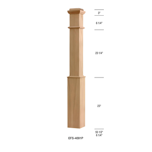 Wholesale Box Newel Rubber Wood Included Plain Style Furniture Accessory <b>Stair</b> Parts <b>for</b> Modern Staircase - Product Image 4